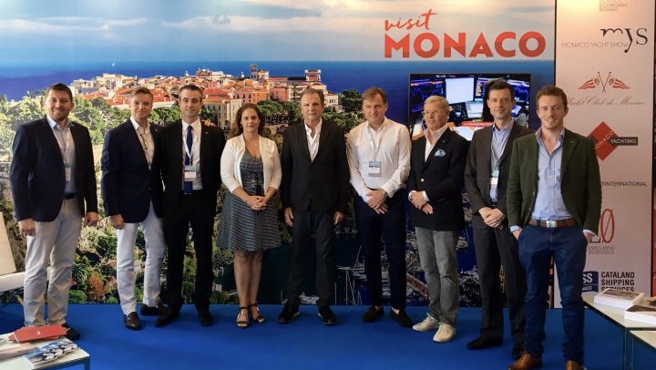 group photo in visit monaco booth